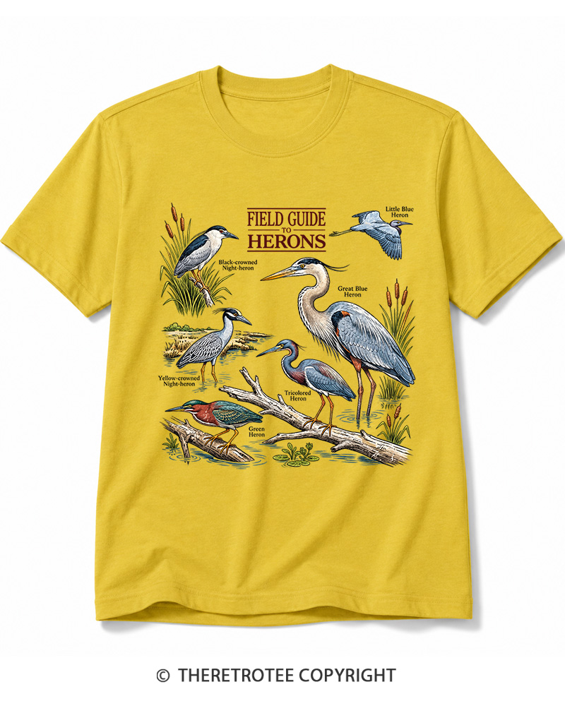 TheRetroTee Ivory Birdwatching Graphic 1990s Cotton T-Shirt