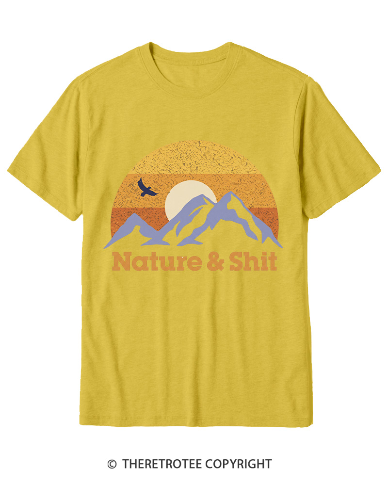 TheRetroTee Nature & Shit 1970s Cotton T-Shirt