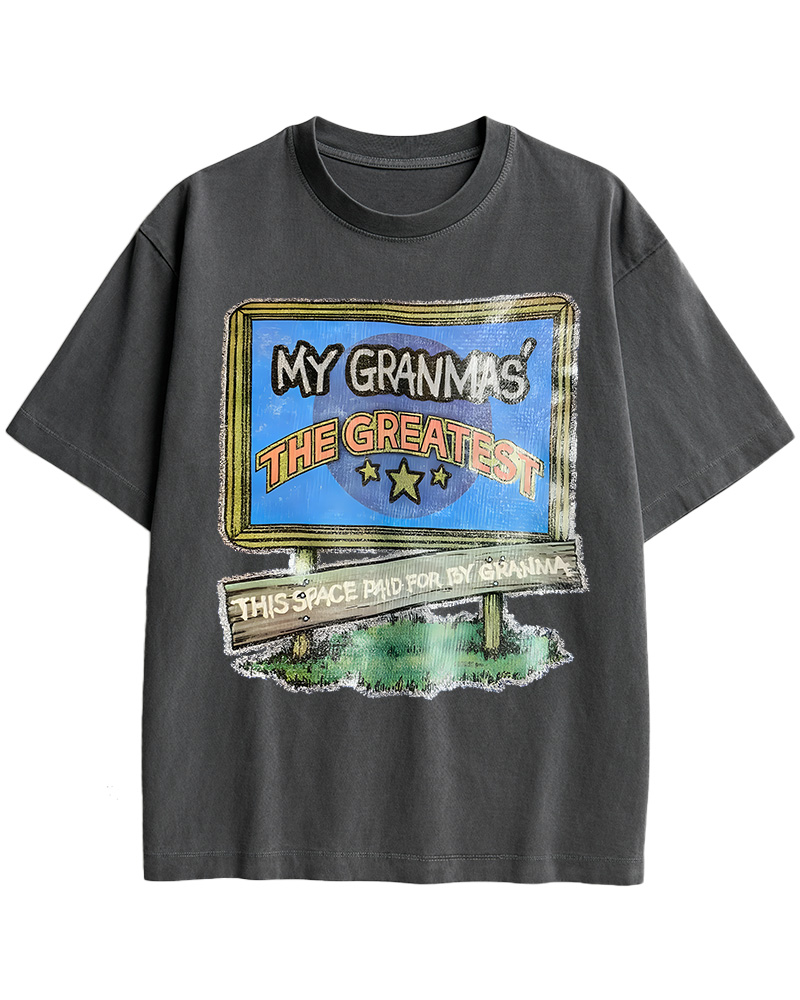 TheRetroTee 70s-80s Funny Greatest Grandma Cotton T-Shirt