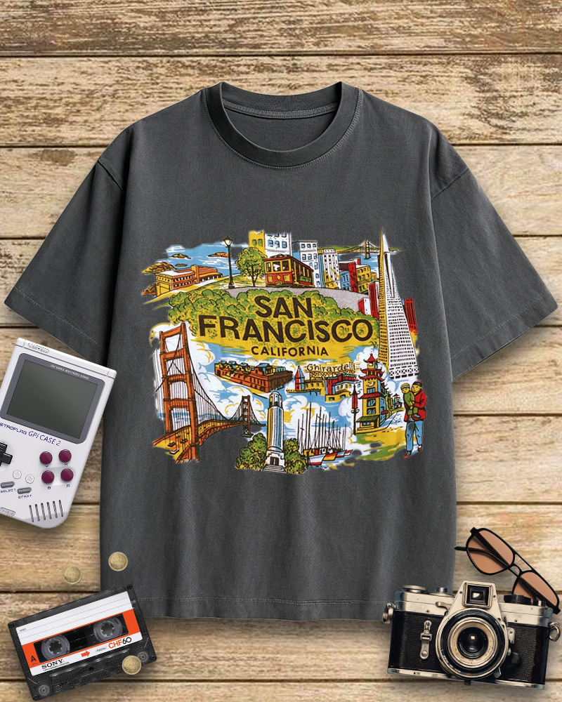 TheRetroTee San Francisco Tourist 1950s Cotton T-Shirt