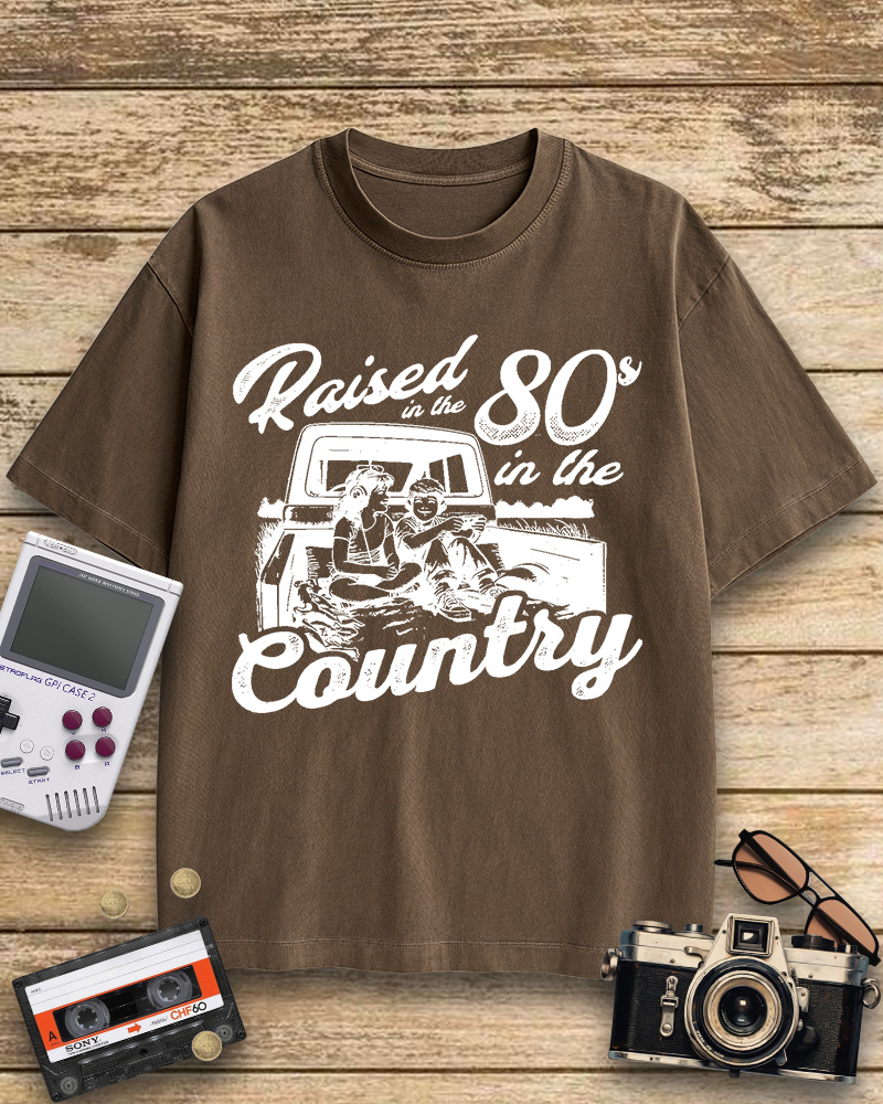 TheRetroTee Raised in 80s Cotton T-Shirt