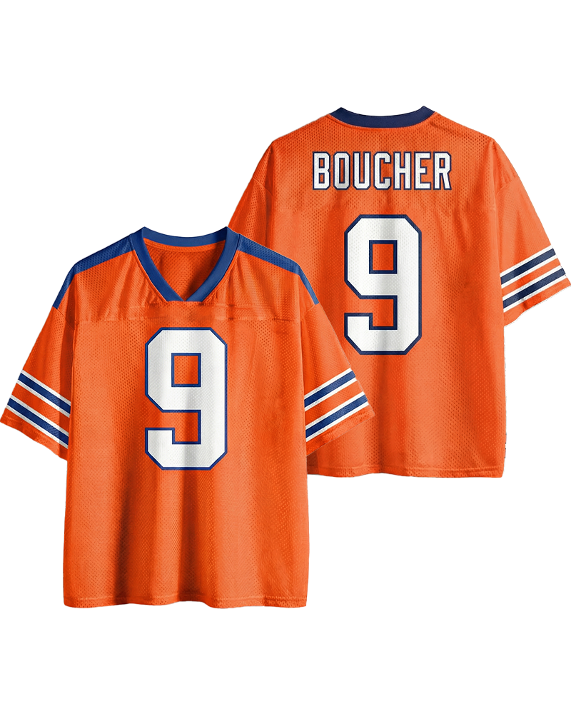 TheRetroTee 1990s Underdog Sports Story Inspired Vintage #9 Gridiron Mesh Jersey