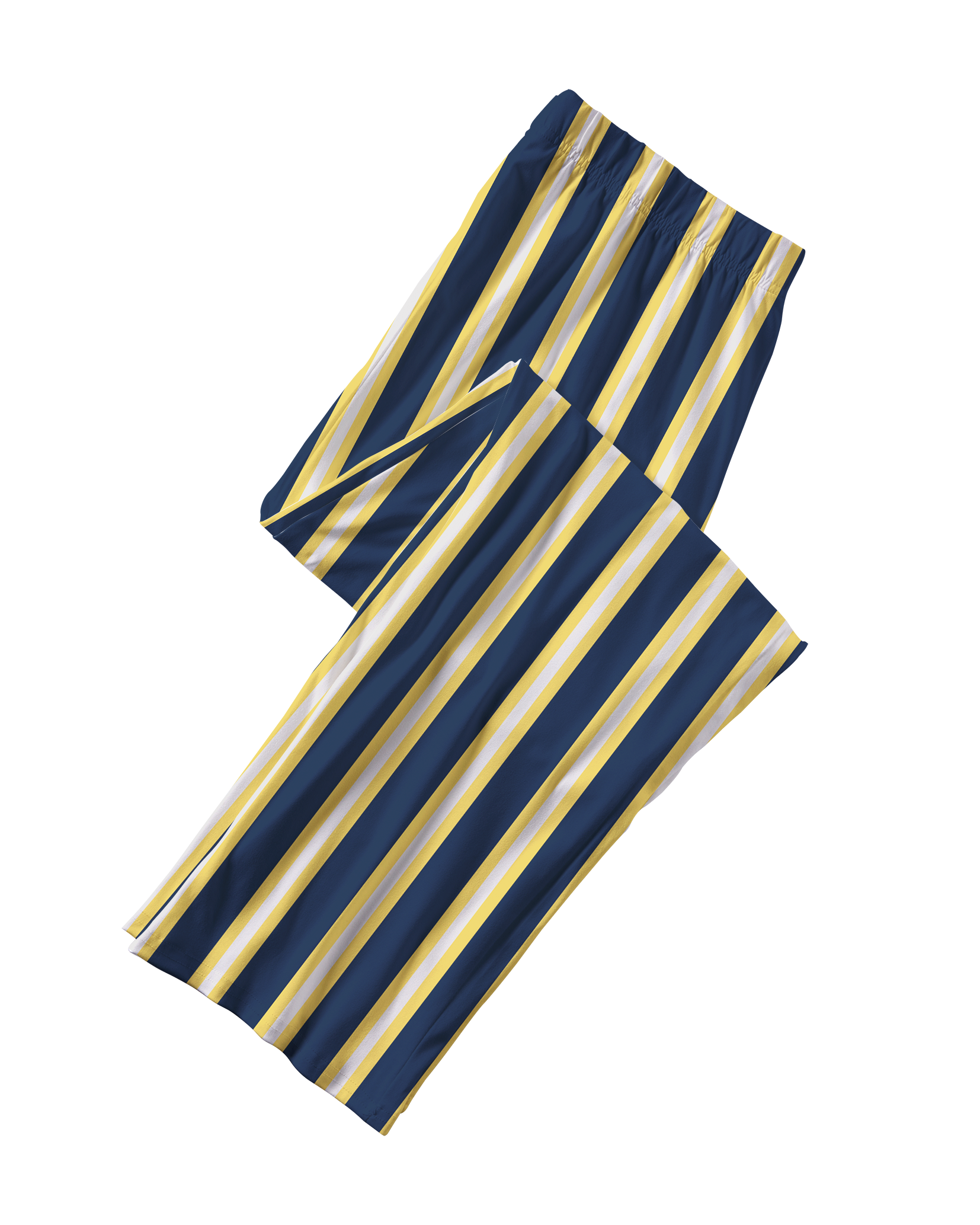 TheRetroTee Navy Golden Cream Stripe Vintage Pajama Set