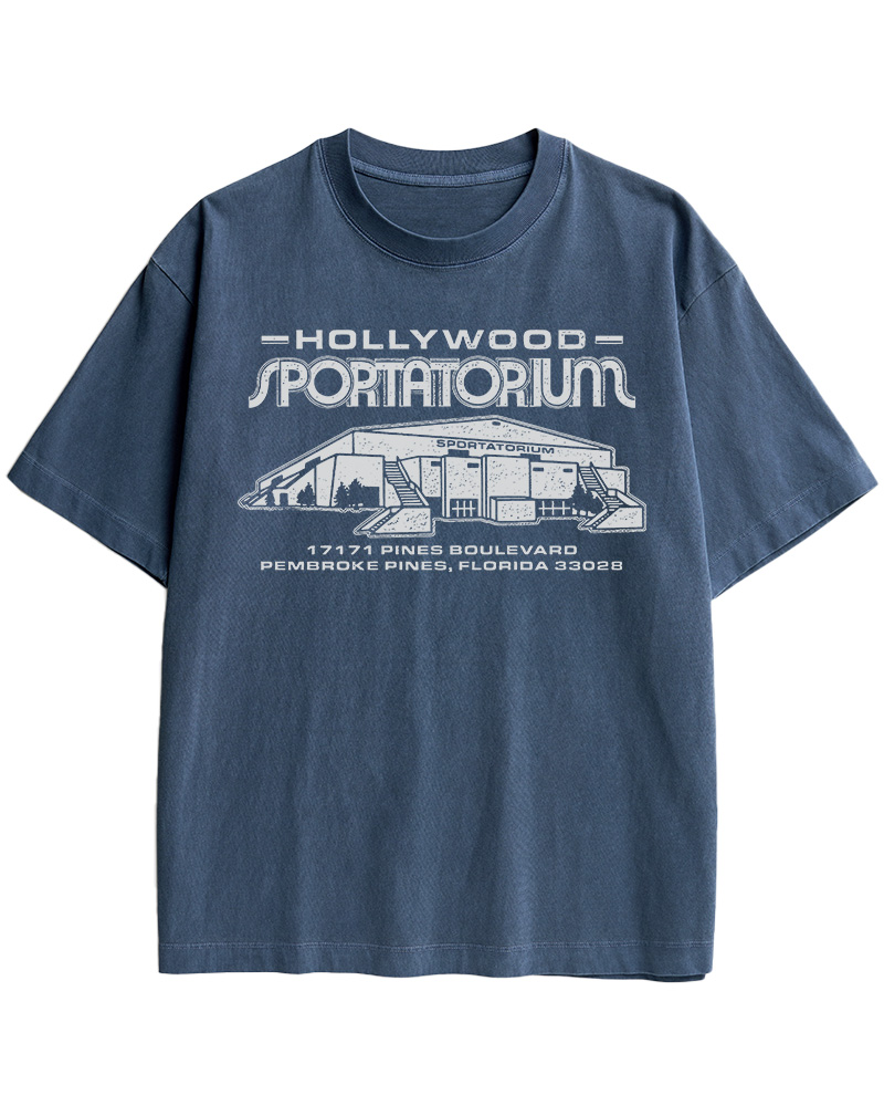 TheRetroTee Hollywood Sportatorium 1910s Cotton T-Shirt