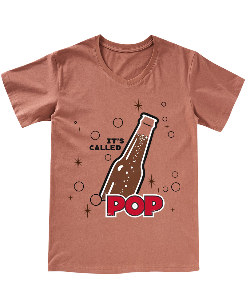 TheRetroTee It's Called Pop 1950s V-neck T-Shirt
