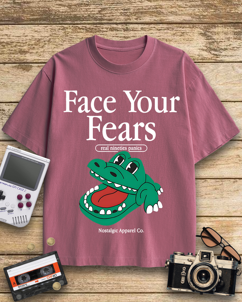 TheRetroTee Face Your Fears Cotton T-Shirt