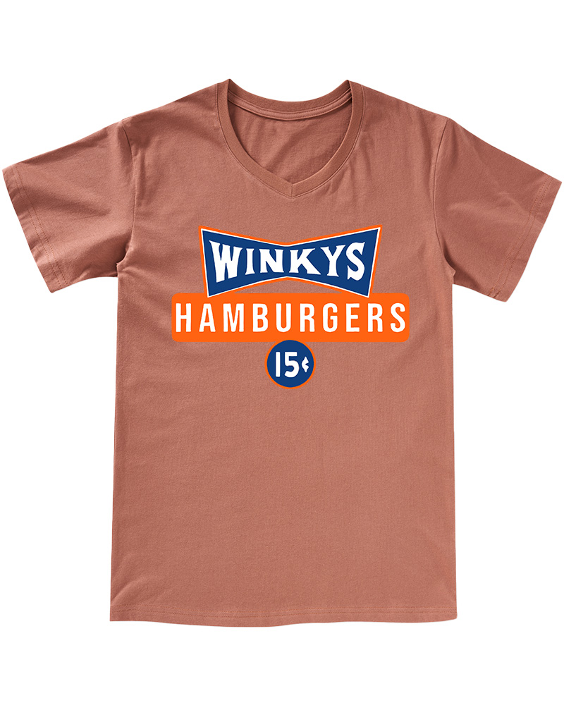 TheRetroTee Winky's 15-cent 1970s V-neck T-Shirt
