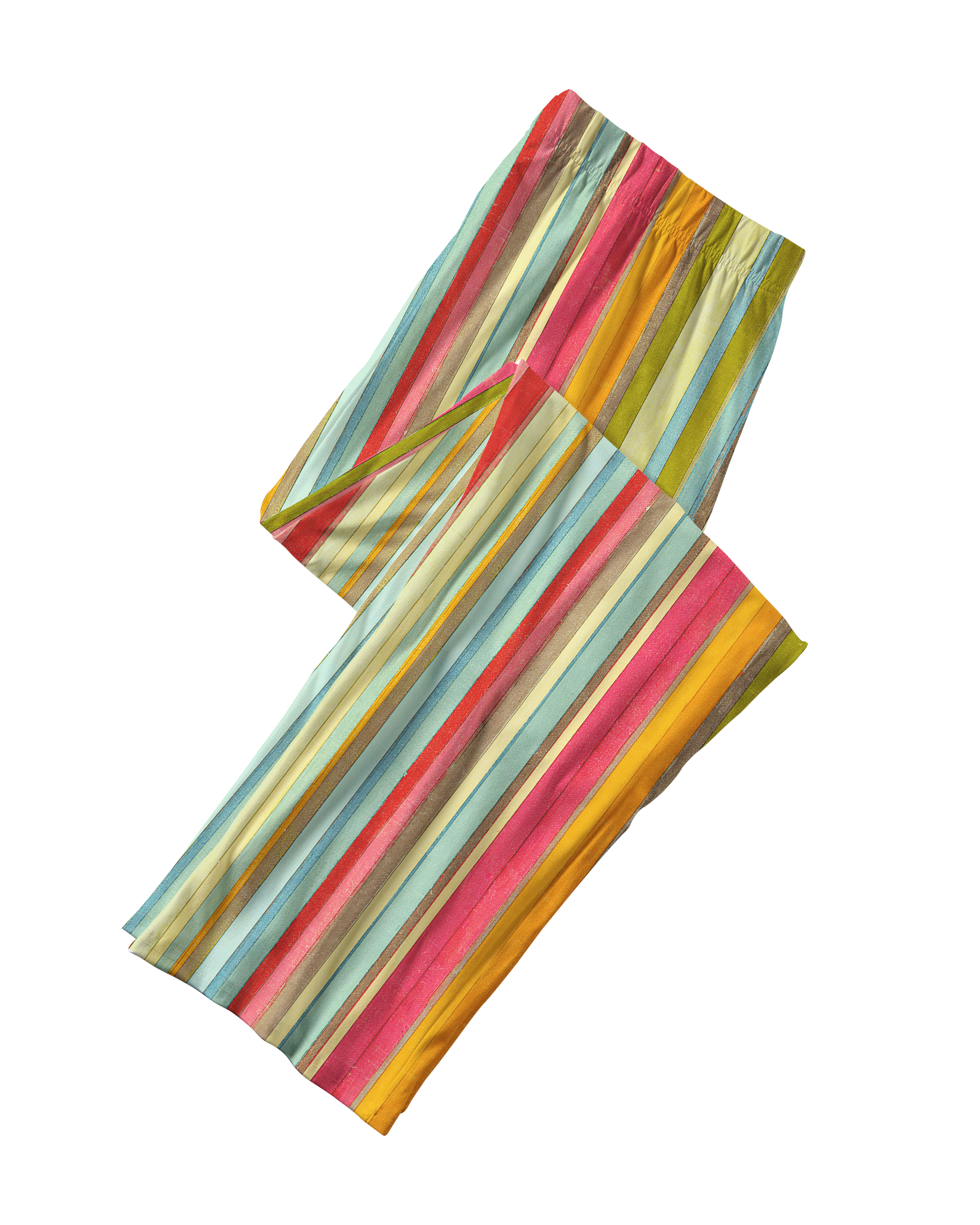 TheRetroTee Pastel Multi Stripe Vintage Pajama Set