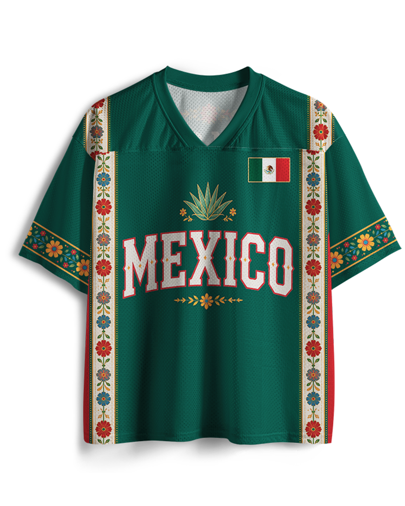TheRetroTee Personalized Mexico Soccer Mesh Jersey