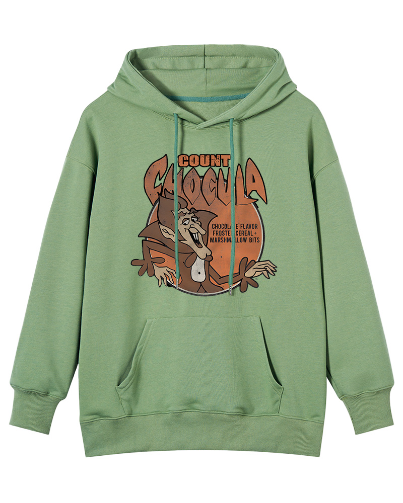 TheRetroTee Chocolate Cereal Count 1970s Nostalgic Cotton Hoodie