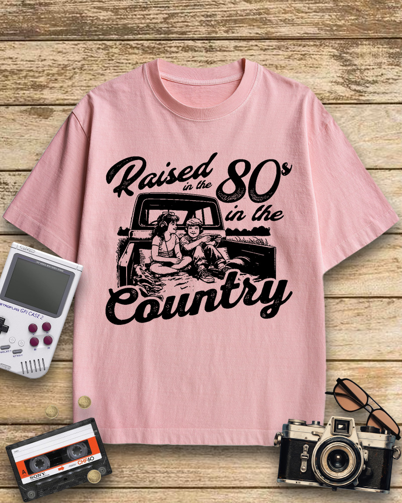 TheRetroTee Raised in 80s Cotton T-Shirt