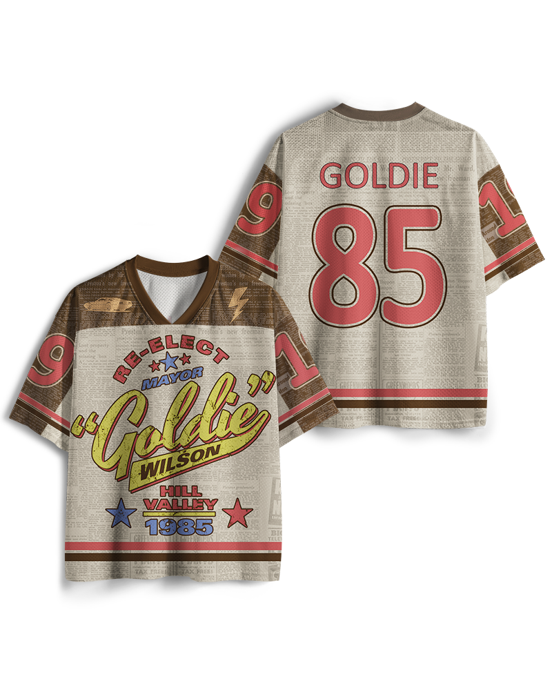 TheRetroTee Re-Elect Mayor Goldie Wilson 1980s Mesh Jersey