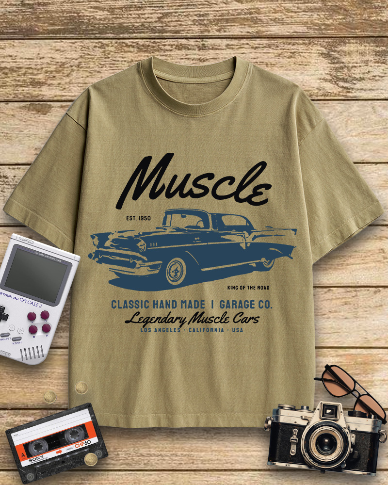 TheRetroTee Vintage Car Lovers Gift Cotton T-Shirt