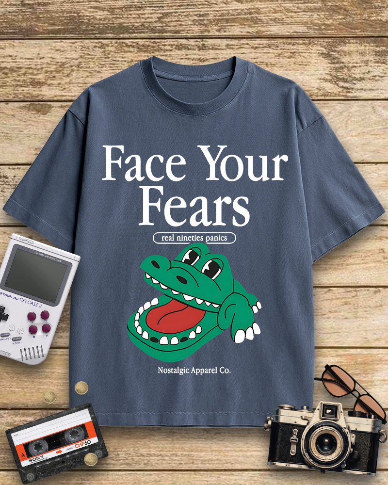 TheRetroTee Face Your Fears Cotton T-Shirt