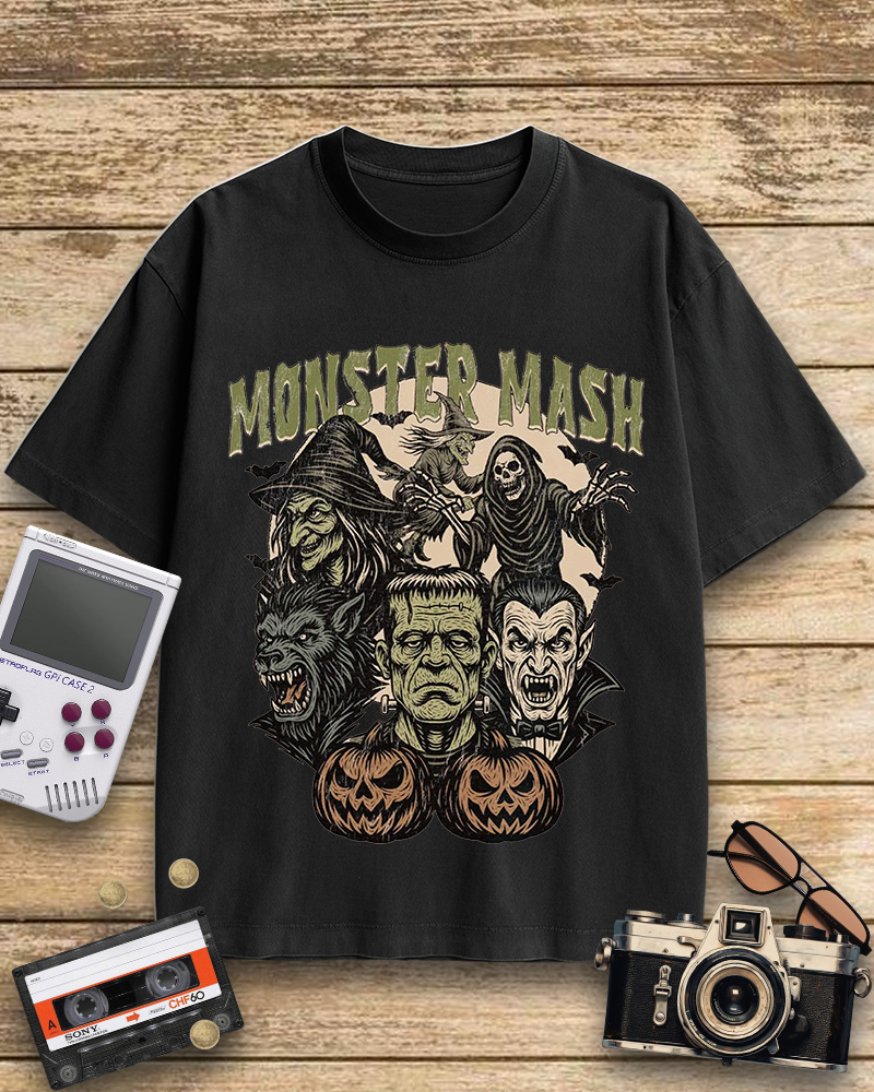 TheRetroTee Monster Mash 1960s Cotton T-Shirt