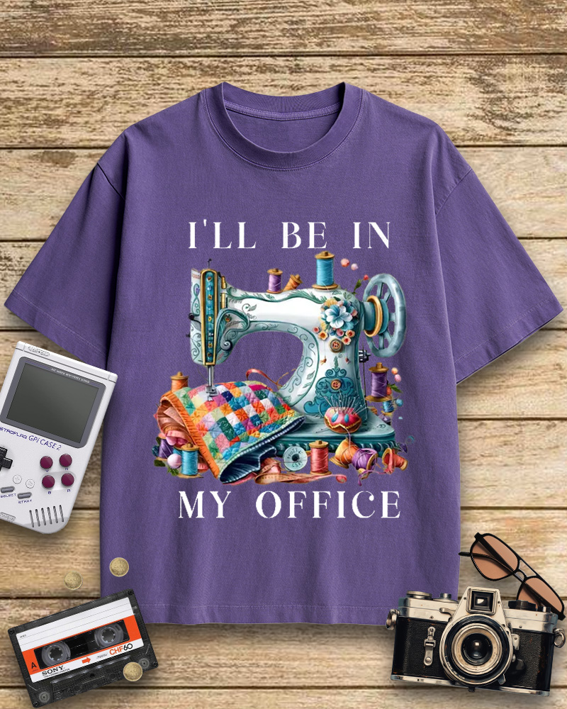 TheRetroTee I'll Be In My Office Cotton T-Shirt