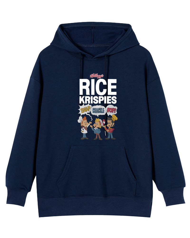 TheRetroTee Rice Krispies Snap, Crackle, and Pop 1970s Cotton Hoodie