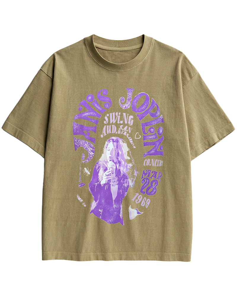 TheRetroTee JANIS JOPLIN 1970s Cotton T-Shirt