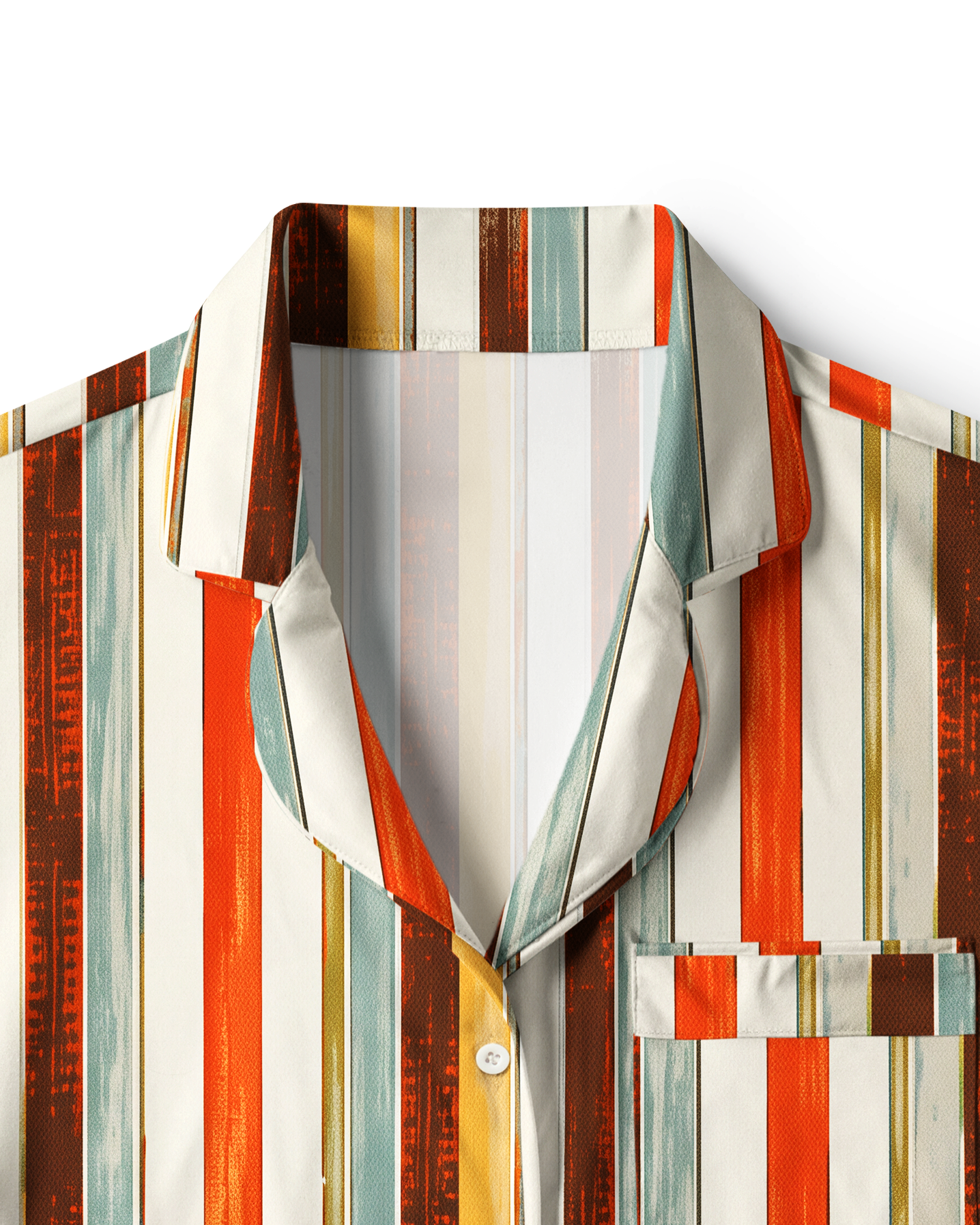 TheRetroTee Painted Retro Multistripe Vintage Pajama Set