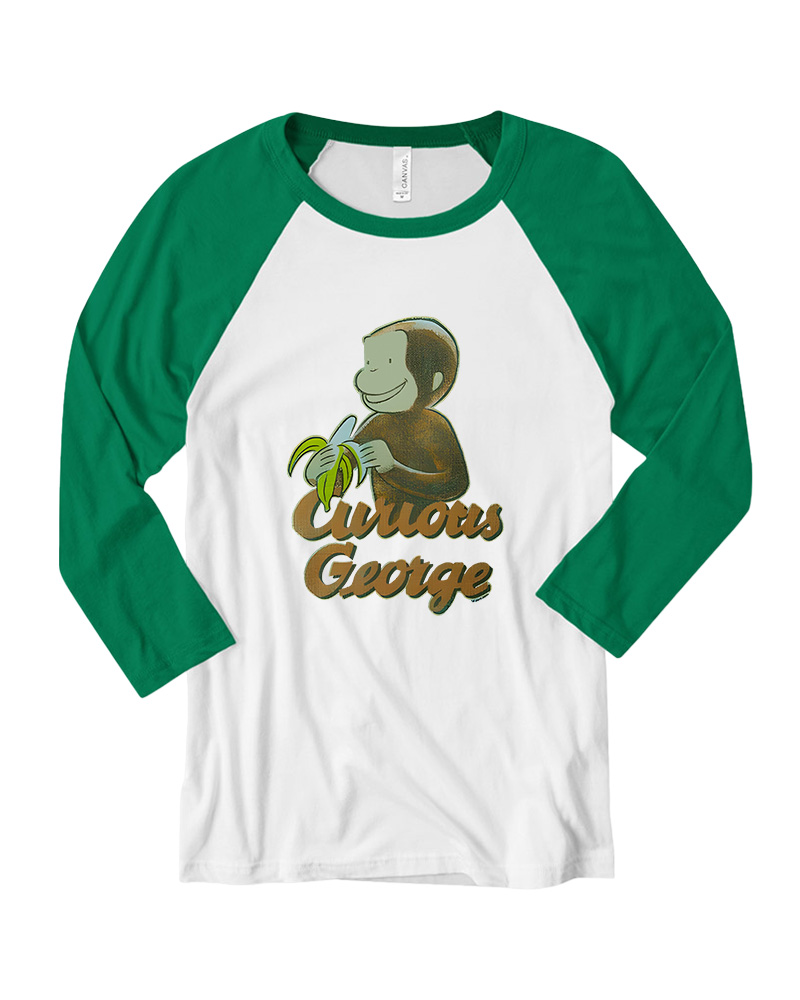 TheRetroTee Banana-Themed Adventure Long Sleeve Raglan T-Shirt