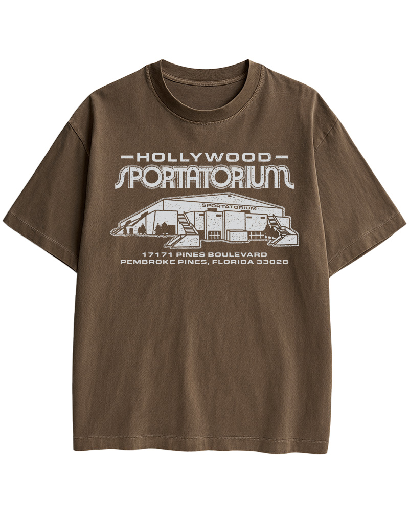 TheRetroTee Hollywood Sportatorium 1910s Cotton T-Shirt