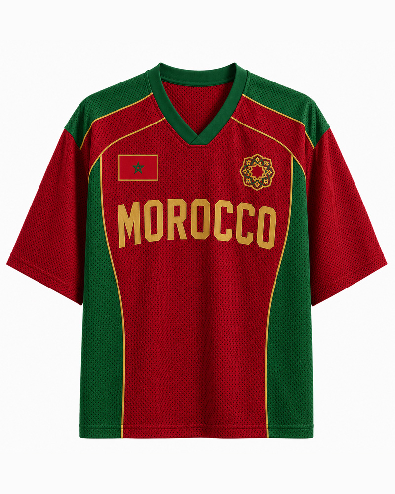 TheRetroTee Custom Morocco Soccer Mesh Jersey