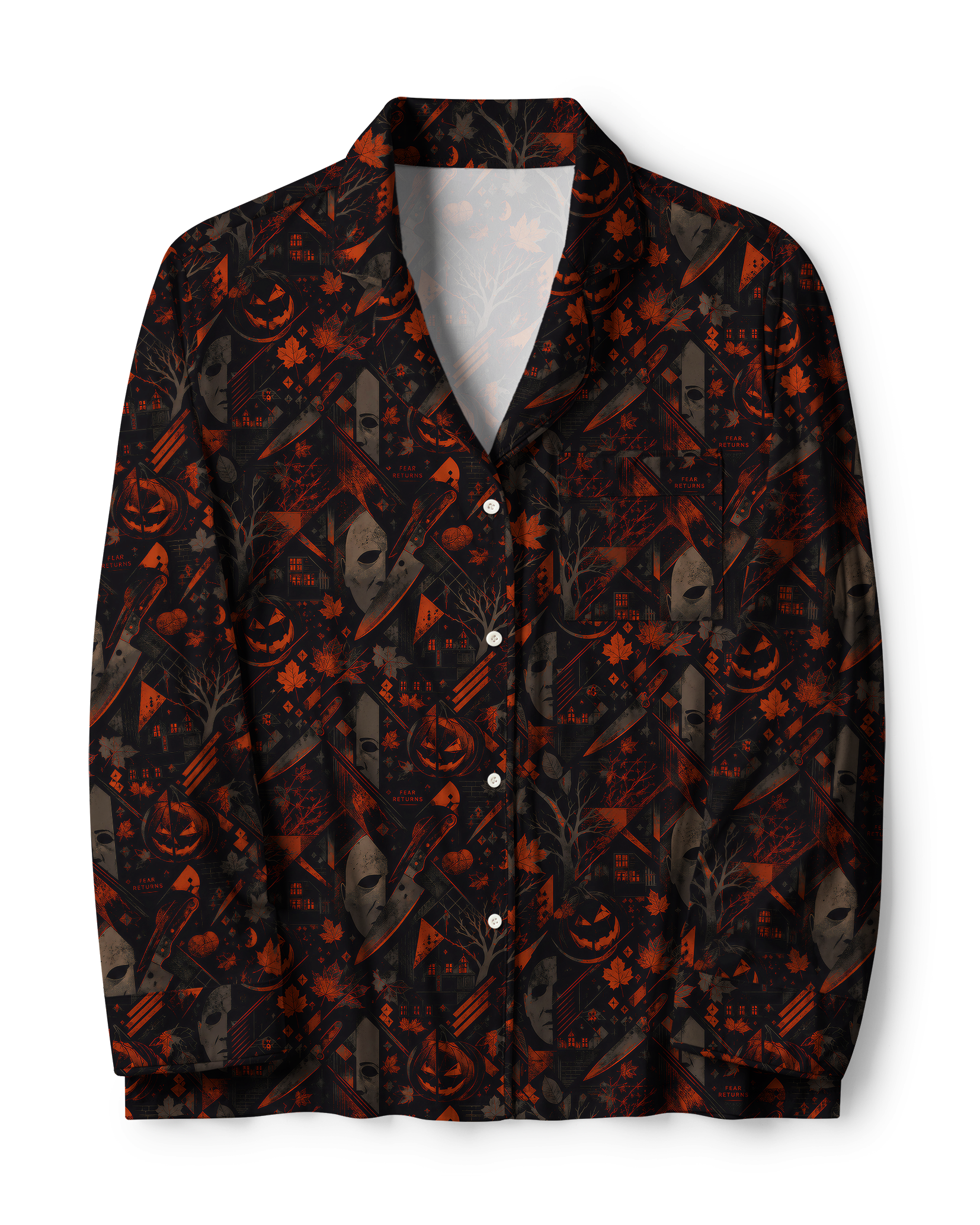 TheRetroTee Spooky Halloween Night Vintage Pajama Set