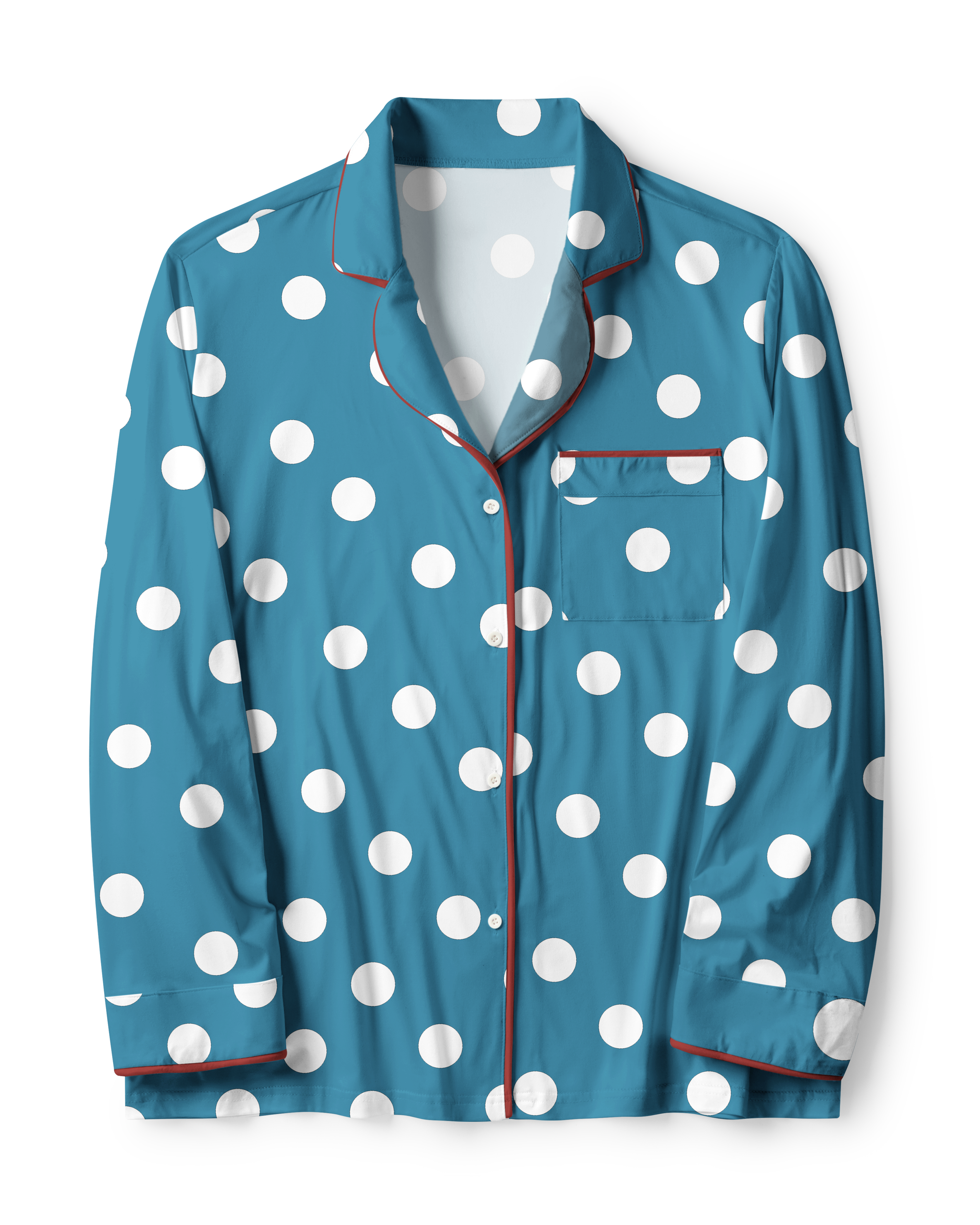 TheRetroTee Teal Polka Dot Vintage Pajama Se