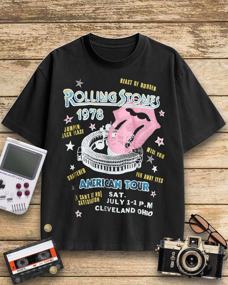 TheRetroTee Rolling Stone 1978 American Tour Nostalgic T-Shirt