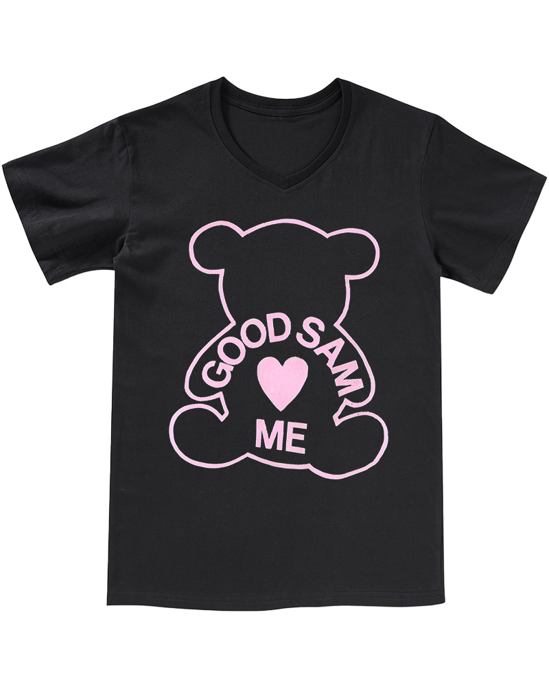 TheRetroTee 90s Sam Loves Me 1970s V-neck T-Shirt