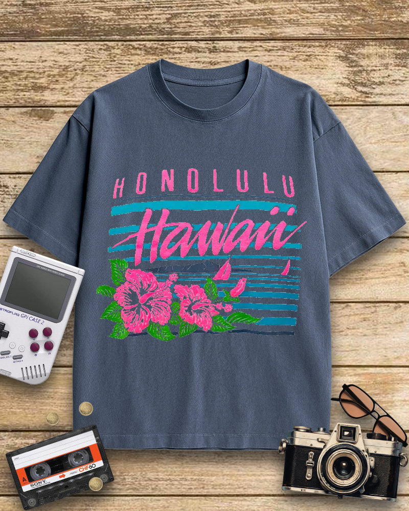 TheRetroTee 80s Honolulu Cotton T-Shirt