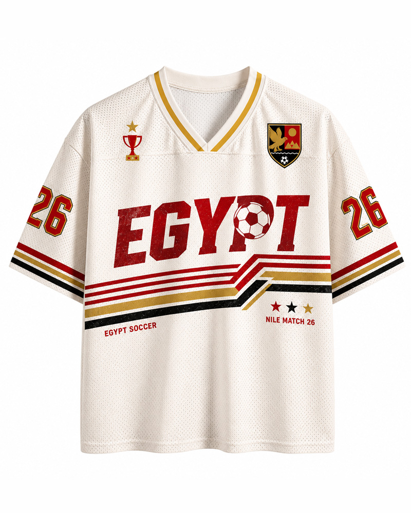 TheRetroTee Custom Egypt Soccer Mesh Jersey