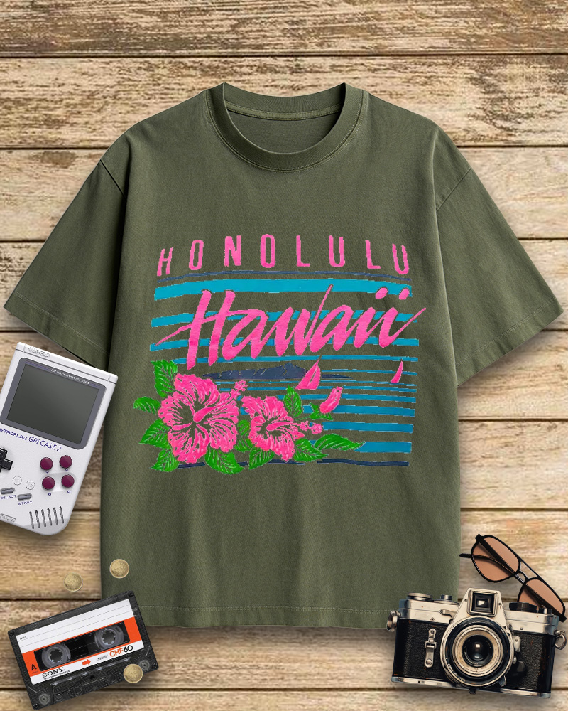 TheRetroTee 80s Honolulu Cotton T-Shirt