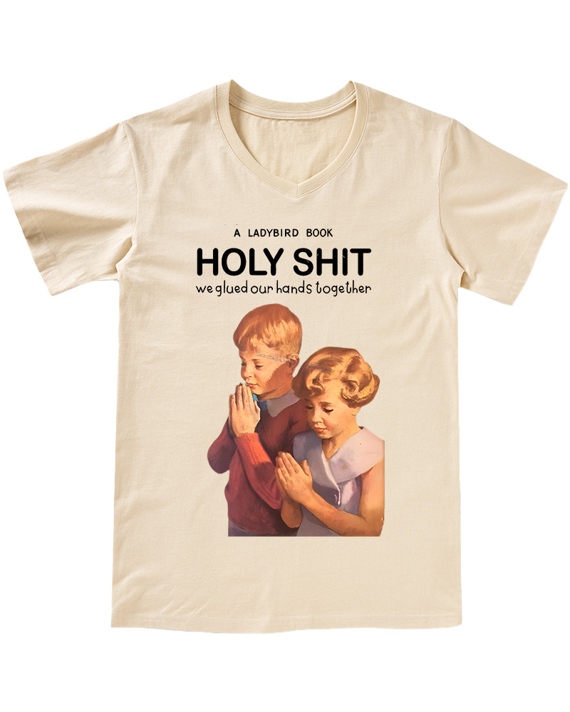 TheRetroTee A Ladybird Book Holy Shit Pin-Up V-neck T-Shirt