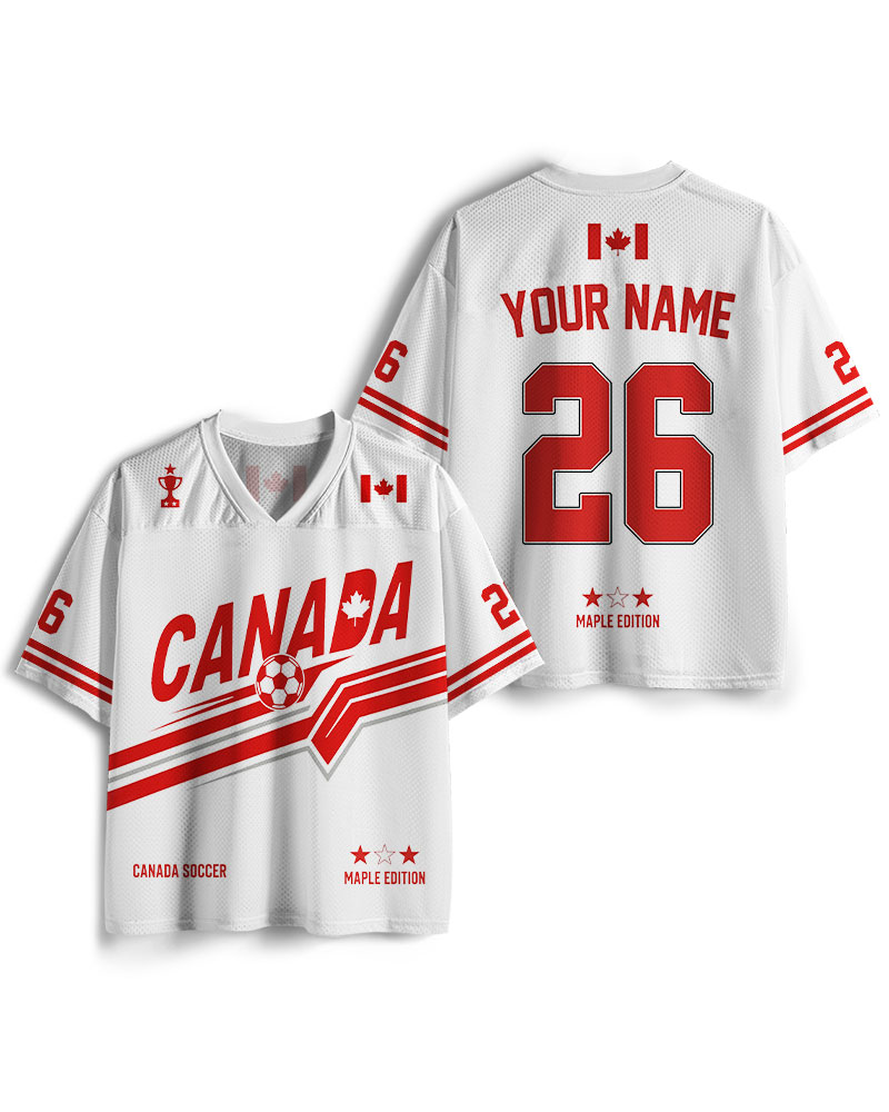 TheRetroTee Custom Canada Soccer Mesh Jersey