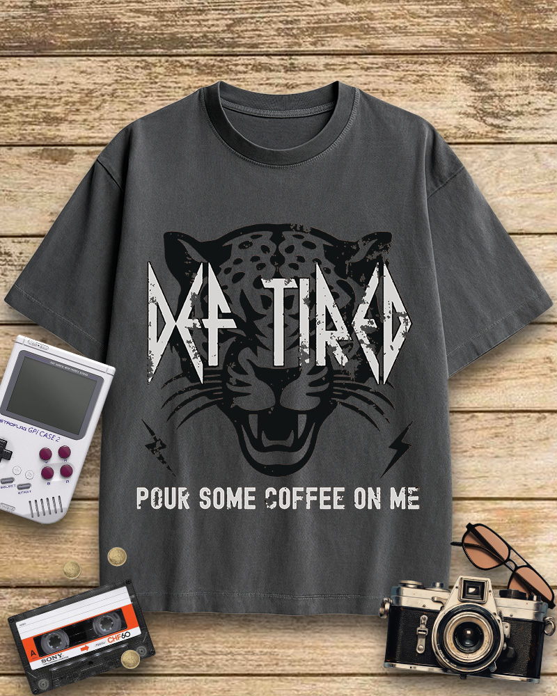 TheRetroTee Pour Some Coffee On Me 1980s Cotton T-Shirt