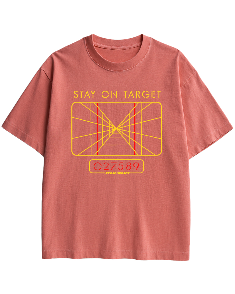 TheRetroTee Stay On Target 1970s Cotton T-Shirt