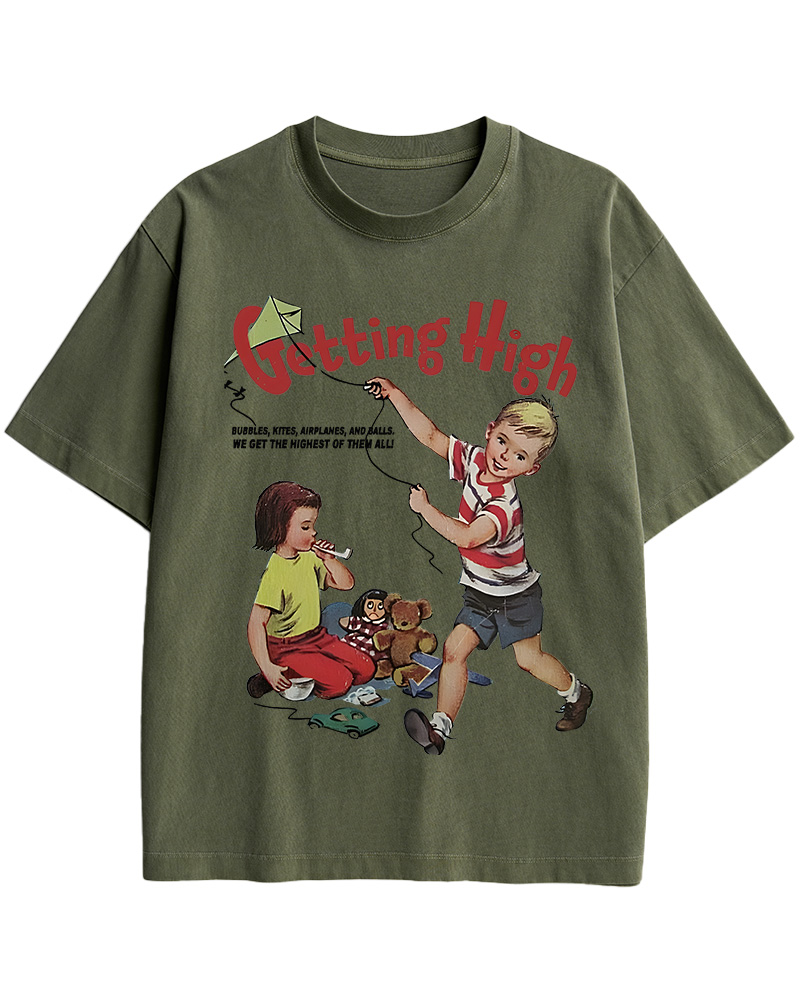 TheRetroTee Getting High 1950s Cotton T-Shirt