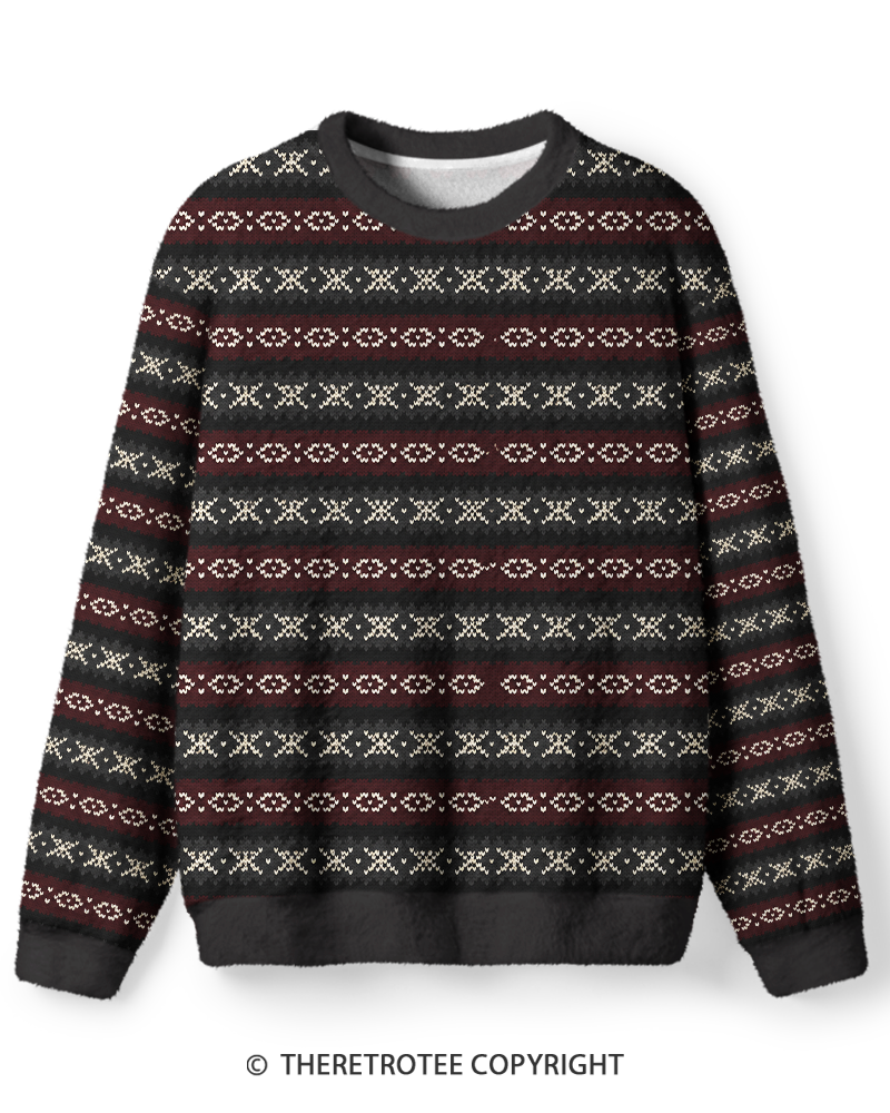 TheRetroTee Vintage 1980s Winter Fair Isle Sweater