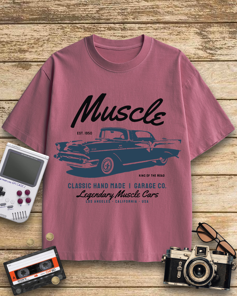 TheRetroTee Vintage Car Lovers Gift Cotton T-Shirt