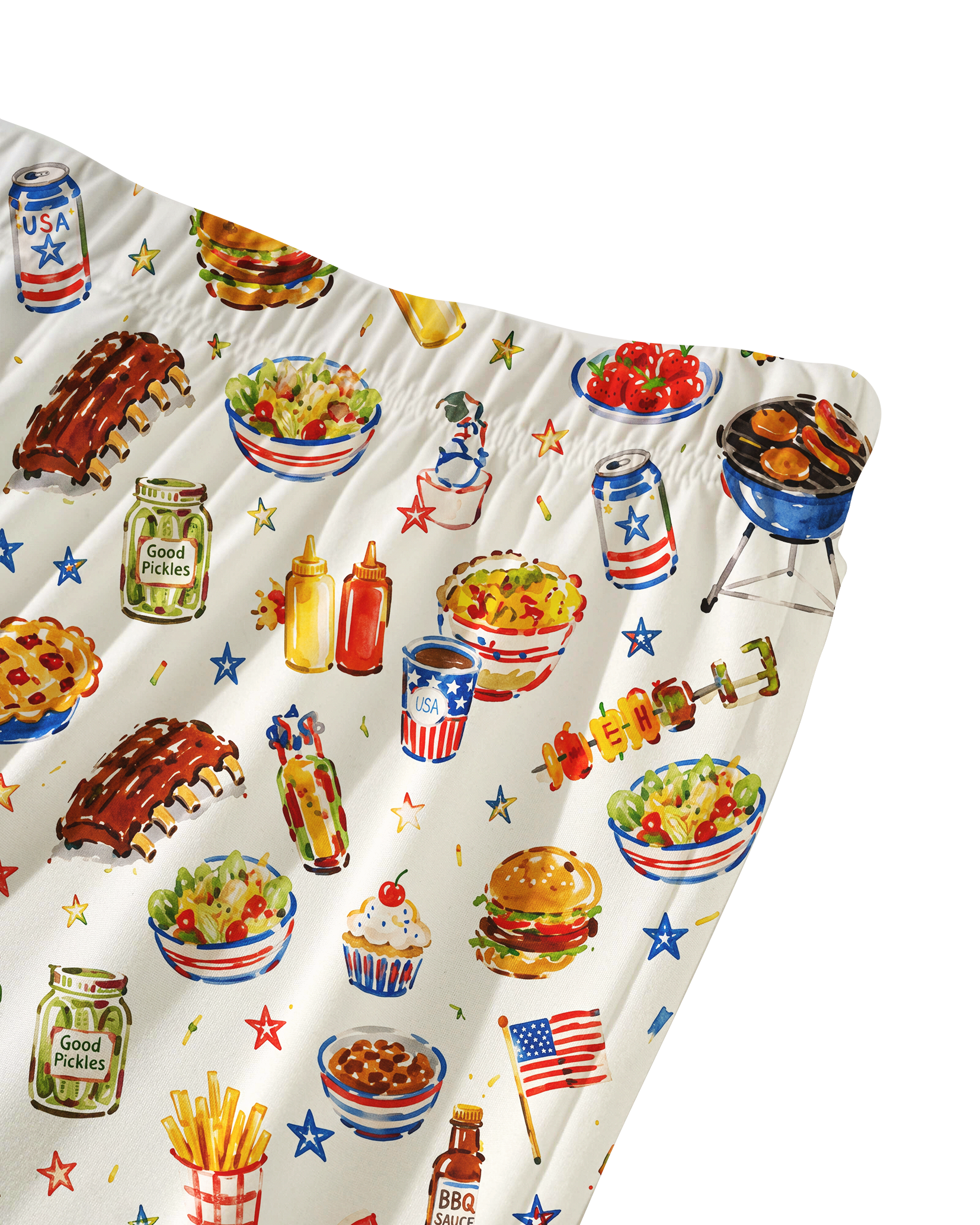 TheRetroTee Summer BBQ Picnic Vintage Pajama Set