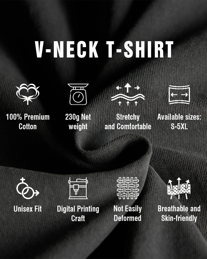 TheRetroTee Donut Worry  V-neck T-Shirt