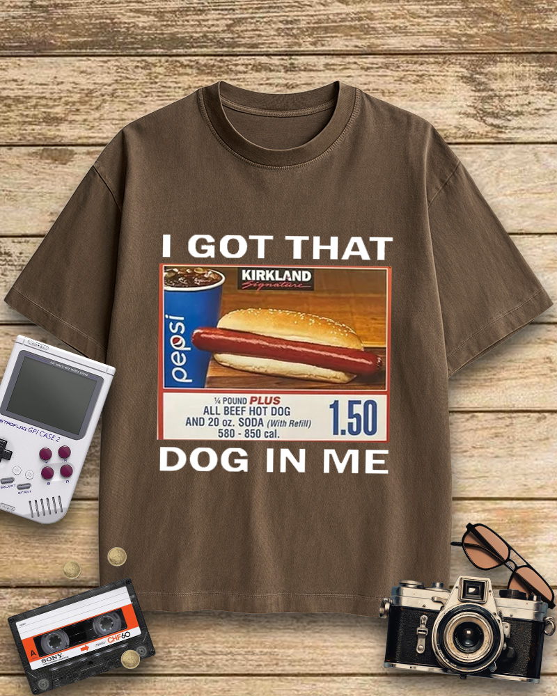 TheRetroTee I Got That Dog In Me 1990s Cotton T-Shirt