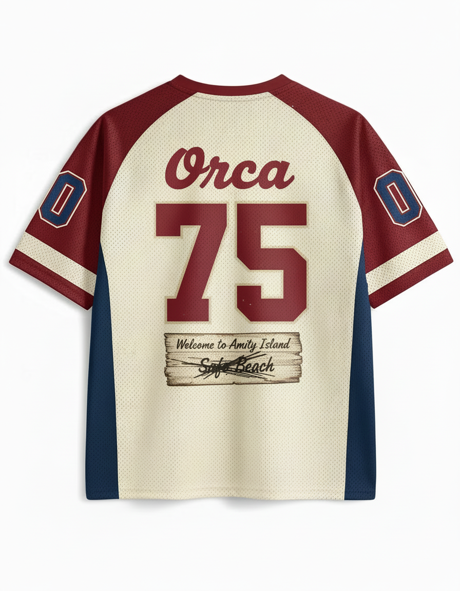 TheRetroTee Seaside Harbor 1970s Mesh Jersey