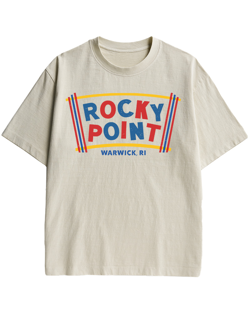 TheRetroTee Rocky Point 1980s Cotton T-Shirt