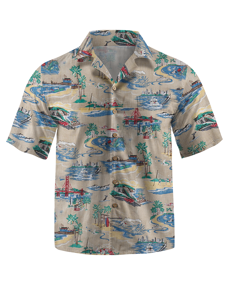 TheRetroTee Golden Coast Hawaiian Shirt