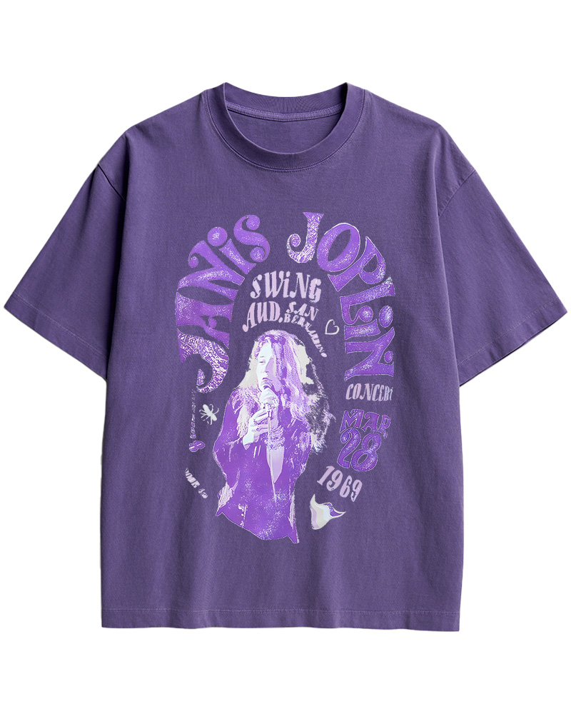 TheRetroTee JANIS JOPLIN 1970s Cotton T-Shirt