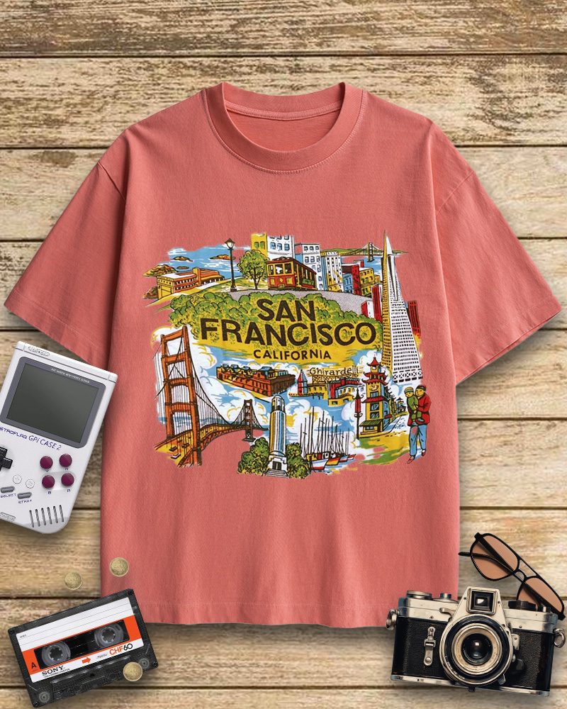 TheRetroTee San Francisco Tourist 1950s Cotton T-Shirt