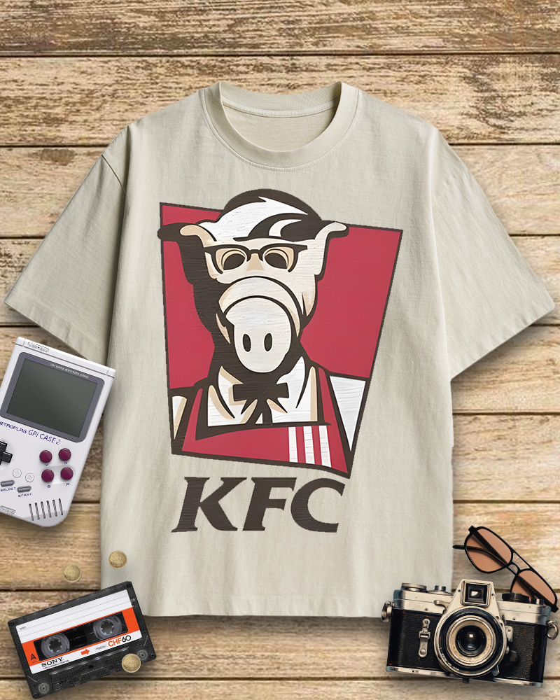 TheRetroTee 80s Kentucky Fried Cats Cotton T-Shirt