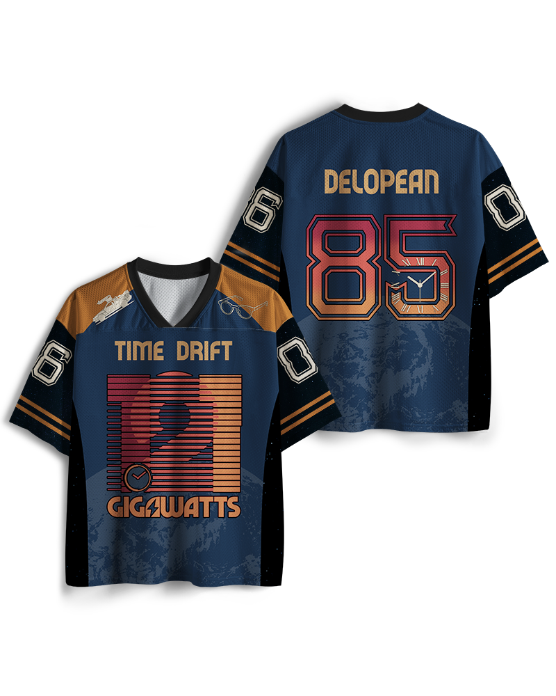TheRetroTee 1.21 Gigawatts 1980s Mesh Jersey